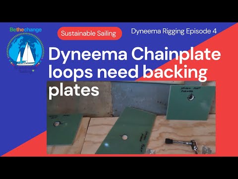 Epoxying in the backing plates for our Dyneema Chainplate Loops. Dyneema Standing Rigging Episode 4