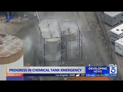 Chemical tank in Garden Grove holding steady but evacuations continue