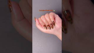 Tortoise Shell Nails 💅🐢#shorts #nails #nailart #naildesign  #pressonnails  #nailextension