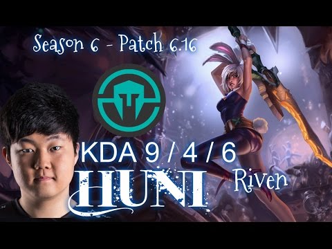 IMT Huni RIVEN vs MALPHITE Top - Patch 6.16 NA Ranked | League of Legends