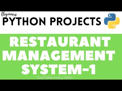 Restaurant Management System Python Project Code