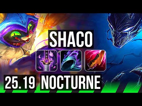 SHACO vs NOCTURNE (JGL) | 9/0/8, Legendary | EUW Master | 25.19