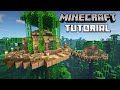 Minecraft: Aesthetic Beginner Survival Tree House Tutorial | Jungle Biome