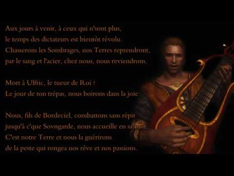 SKYRIM Musique barde FR - "L'âge de la violence" de Talsgar le Vagabond (avec paroles)