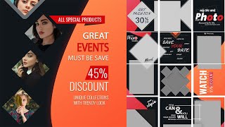 15+ Instagram Puzzle Templates Photoshop Tutorial