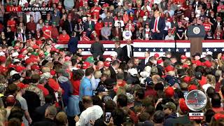 Trump Stops Missouri Rally for 8 Minutes After Woman Faints...Crowd Sings Amazing Grace!