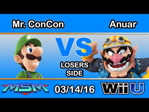 MSM 41 - SCB | ConCon (Luigi) Vs. Anuar (Wario) Losers Side - Smash Wii U