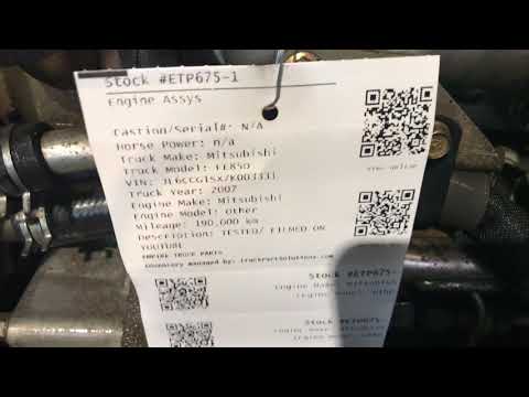 Video for Used 2007 Mitsubishi Engine Assy