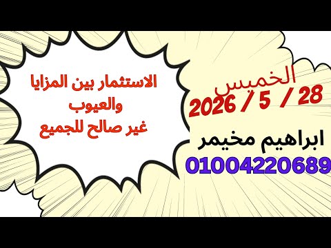 قواعد أساسية للاستثمار فى البورصة المصرية - بين المزايا والعيوب