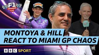 Montoya and Hill react to dramatic Miami GP | BBC Sport