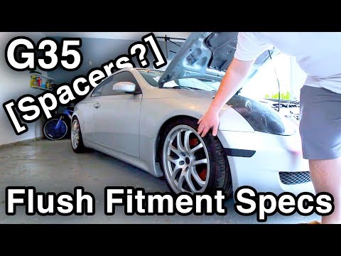Flush Spacer Fitment Specs for 19" Staggered Rays Wheels [@delaware_vqs' Infiniti G35 Coupe]