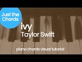 Piano Chords - Ivy (Taylor Swift)