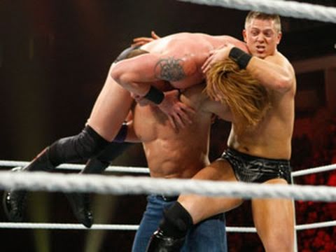 Raw: John Cena & The Miz vs. Heath Slater & Justin Gabriel