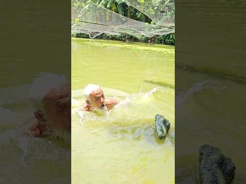 Fake Alligator in the Water Prank on Grandpa! 🐊😂 Funniest Reaction Ever!