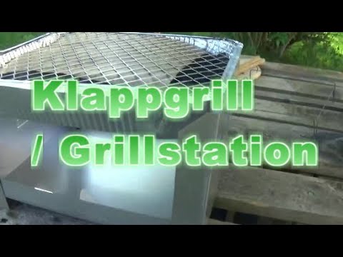 Grillstation / Klappgrill / für EinwegAluGrills - Super Sache für wenig Geld