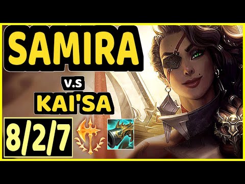 SAMIRA vs KAI'SA - 8/2/7 KDA BOTTOM ADC GAMEPLAY - KR Ranked GRANDMASTER