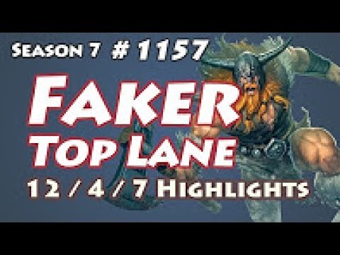 SKT T1 Faker - Olaf vs Camille - KR LOL Highlights