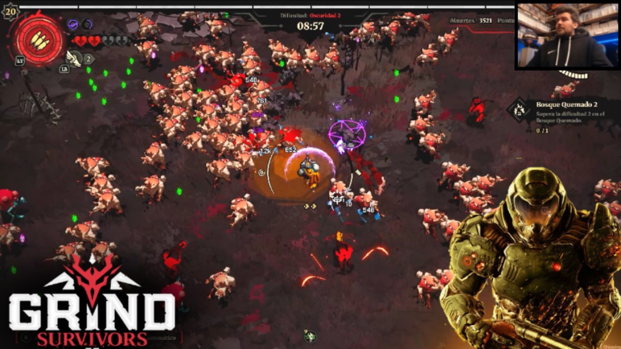 GRIND SURVIVORS, el nuevo roguelike inspirado en DOOM 👹 Gameplay en Español (PC Steam)
