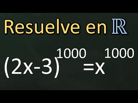 Ecuación de grado mil. Resuelve (2x-3)¹⁰⁰⁰=x¹⁰⁰⁰