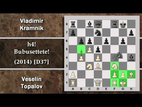 Partite Commentate di Scacchi 90 - Topalov vs Kramnik - h4! Bubusettete! - CT(6) 2014 [D37]