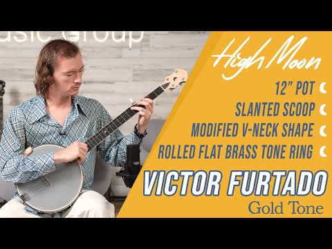 Gold Tone HM-100/L High Moon Hand-Crafted Mahogany Neck 5-String Openback Banjo w/Hard Case For Left Hand Player image 14