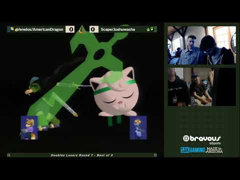 Smash Camp 2019 Doubles Losers Round 7 - Joshuwasha/Scape (Green) vs Venelox/A.D.DavidChong (Blue)