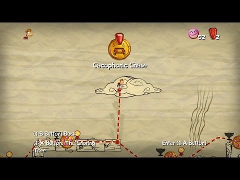 Walkthrough: Rayman Origins 100% - Desert of Dijiridoos - Cacophonic Chase