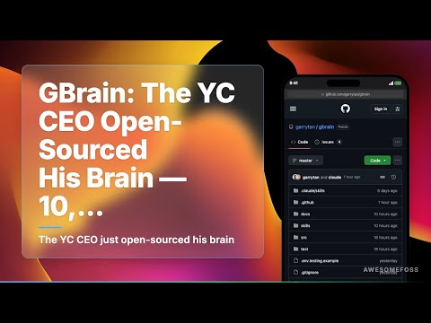 GBrain: The YC CEO Open-Sourced His Brain — 10,000 Files, 3,000 Dossiers
