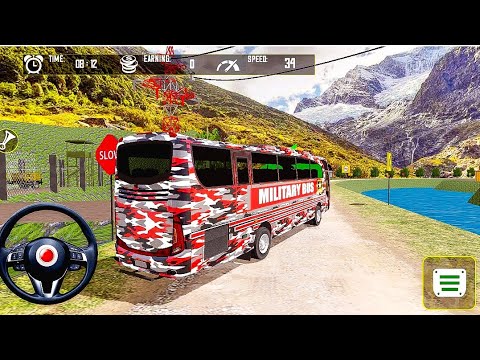 Offroad US Military Bus Driving Games 3D Android Gameplay
