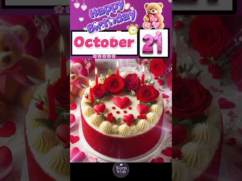 21 October Birthday Wishes 💜️🎂🩵 | Happy Birthday Song #happybirthday  #birthdaystatus #birthday