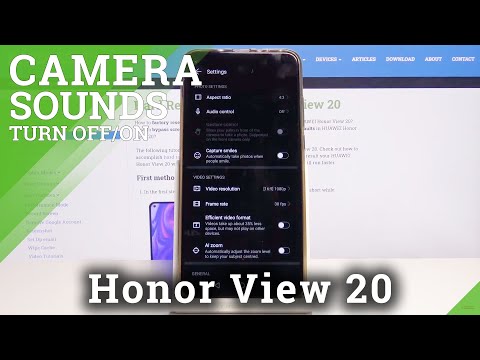 How to Turn On / Off Camera Sounds on Honor View 20 – Camera Sound Settings