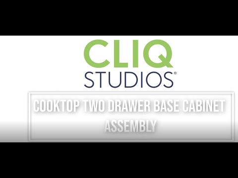 How to Assemble Frameless Cooktop Two Drawer Base Cabinet - RTA Line