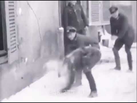 Seeing how long German Officer snowball fight can stay on YouTube.