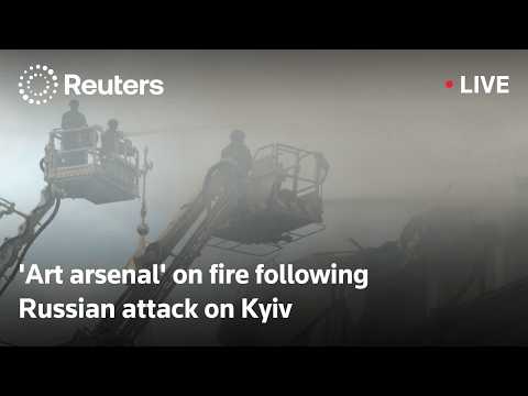 Video Thumbnail: LIVE: 'Art arsenal' on fire following Russian attack on Kyiv