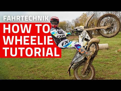 How-To WHEELIE mit KEVIN GALLAS: auf dem Hinterrad fahren und damit Enduro-Hindernisse überqueren