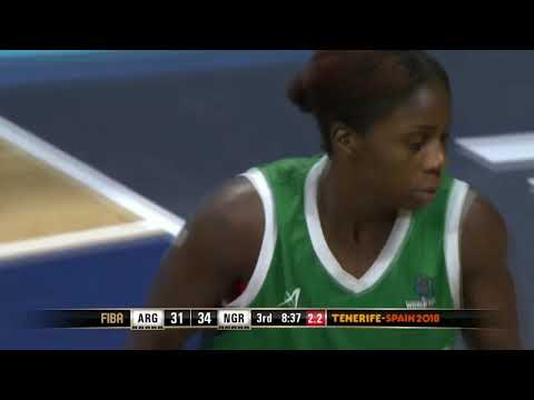 Sarah Ogoke rises to block the shot