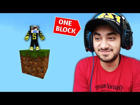 ONLY 1 BLOCK in Minecraft...Crazy Challenge!!