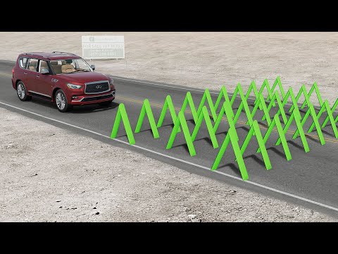 Epic Cars vs Spike Strip Crashes 88 - BeamNG.Drive | BeamNG High Speed