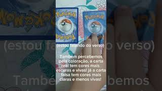 COMO DIFERENCIAR ENTRE UMA CARTA REAL E UMA FALSA! #pokemon #pokemoncards #pokémon #pokemontcg