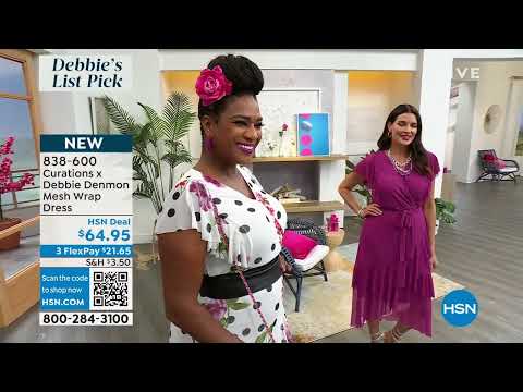 Curations x Debbie Denmon Mesh Wrap Dress