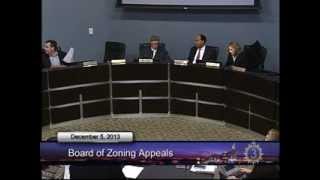 12/05/13 Board of Zoning Appeals Meeting