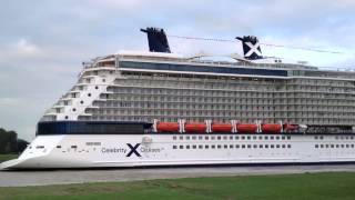 preview picture of video 'CELEBRITY REFLECTION first trip on the river Ems'