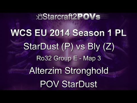 SC2 HotS - WCS EU 2014 S1 PL - StarDust vs Bly - Ro32 Group E - Map 3 - Alterzim - StarDust
