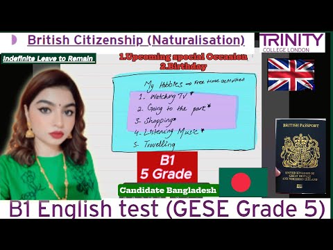 B1 English Test (GESE Grade 5) | SELT British Citizenship| Trinity College London ILR UK
