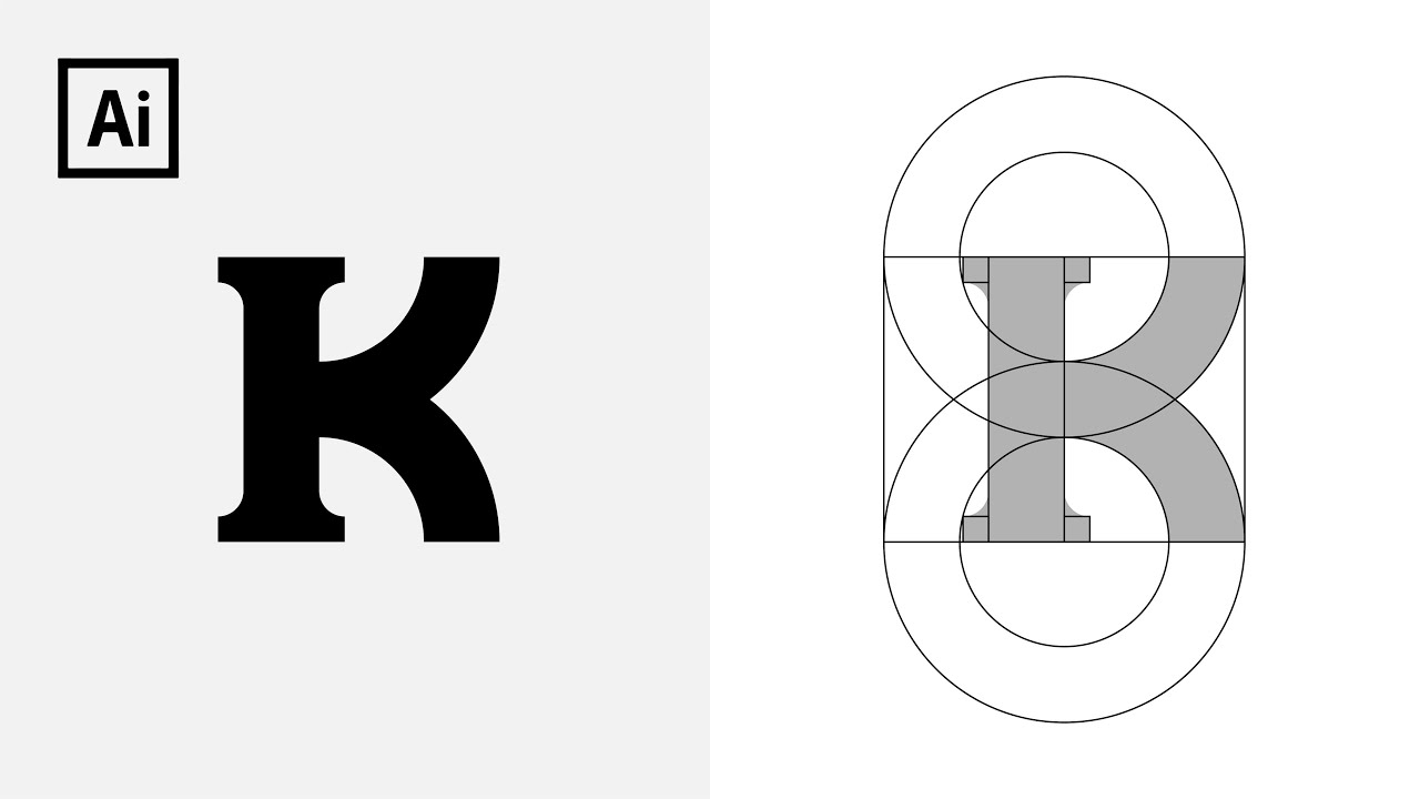 Geometric Logo Design | K Letter Logo | Adobe illustrator Logo Design Tutorial