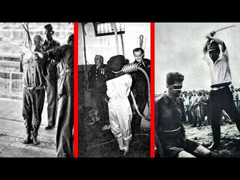 REAL FOOTAGE -The Hanging of Japanese War Criminals