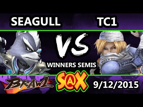 S@X Monthly - TC1 (Sheik) Vs. NS | Seagull (Wolf) SSBB Winners Semis - Smash Brawl