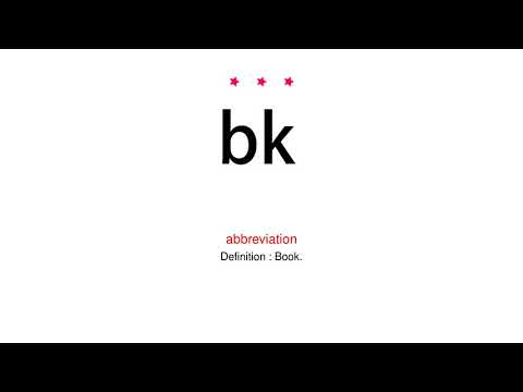 How to pronounce bk - Vocab Today