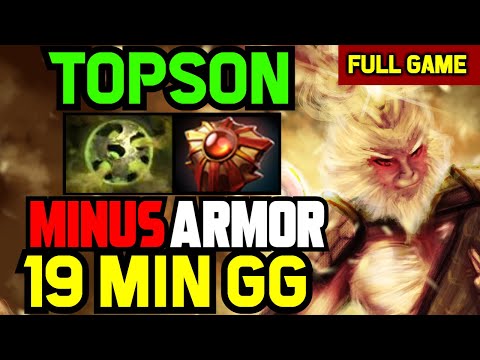 Topson signauture HERO Monkey king FULL MINUS ARMOR BUILD Easy game