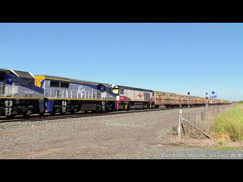 VL's & CSR Diesel Locomotives On SCT 5AM9  (18/11/2017) - PoathTV Australian Trains & Railways